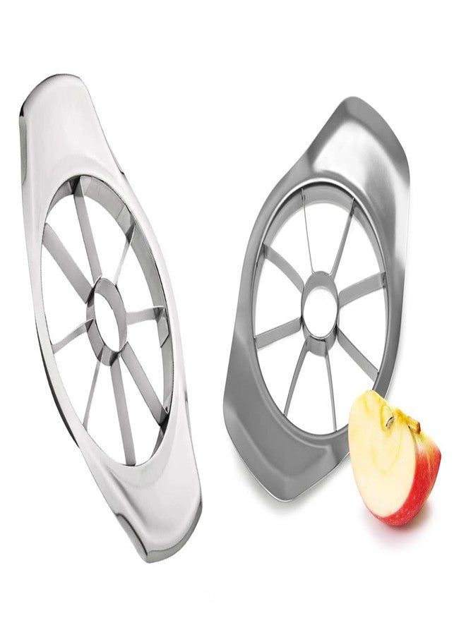 ErvioErvio Stainless Steel Apple Cutter Slicer Corer - Heavy Duty 8 Blades Fruit & Vegetable Cutter for Apple, Pear, Potato, Onion - Kitchen Accessories & Tools for Quick Cutting (2 psc) - Image 1
